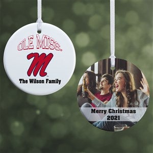 NCAA Ole Miss Rebels Personalized Photo Ornament - 2 Sided Glossy - 33641-2S