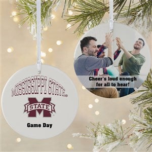 NCAA Mississippi State Bulldogs Personalized Photo Ornament-3.75 Matte-2 Sided - 33642-2L