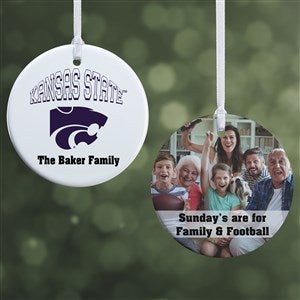 NCAA Kansas State Wildcats Personalized Photo Ornament - 2 Sided Glossy - 33645-2S