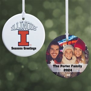 NCAA Illinois Fighting Illini Personalized Photo Ornament - 2 Sided Glossy - 33650-2S