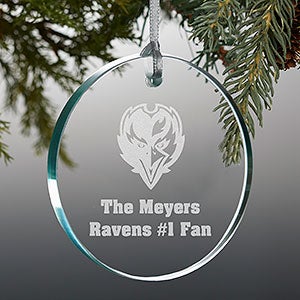 NFL Baltimore Ravens Personalized Premium Glass Ornament - 33707-P