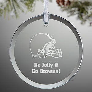 NFL Cleveland Browns Personalized Glass Ornament - 33712
