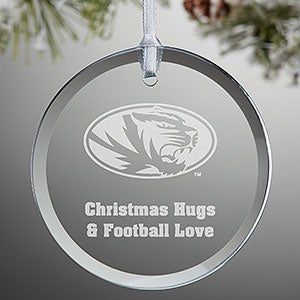 NCAA Missouri Tigers Personalized Glass Ornament - 33832