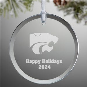 NCAA Kansas State Wildcats Personalized Glass Ornament - 33839