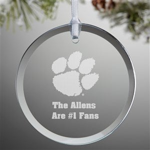 NCAA Clemson Tigers Personalized Glass Ornament - 33853