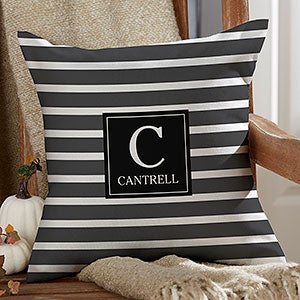 Spellbinding Stripes Personalized Outdoor Throw Pillow - 16x16 - 33869