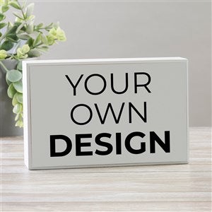 Design Your Own Personalized Rectangle Shelf Blocks- Grey - 33909-GR