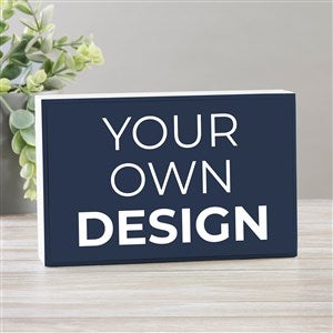 Design Your Own Personalized Rectangle Shelf Blocks- Navy Blue - 33909-NB