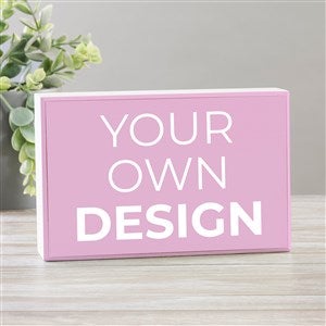 Design Your Own Personalized Rectangle Shelf Blocks- Pastel Pink - 33909-PP