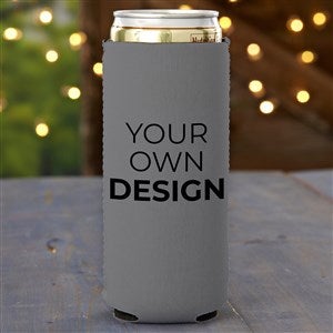 Design Your Own Personalized Slim Can Cooler- Grey - 33913-G