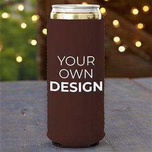 Design Your Own Personalized Slim Can Cooler- Brown - 33913-BR