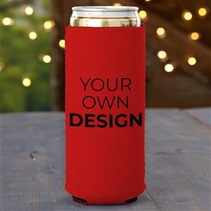 Design Your Own Personalized Slim Can Cooler- Red - 33913-R