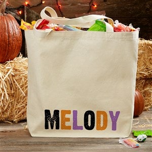 All Mine! Personalized Halloween Canvas Tote Bag- 20 x 15 - 33941-L