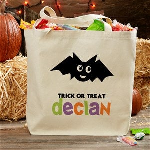 Halloween Character Personalized Canvas Tote Bag- 20 x 15 - 33943-L