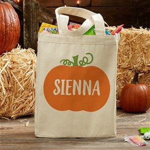 Pumpkin Personalized Halloween Canvas Tote Bag - 14x10 - 33956-S