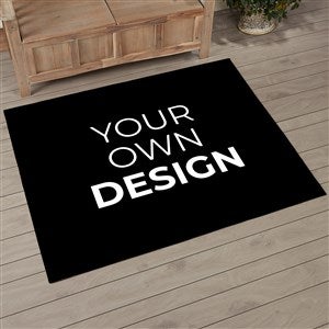 Design Your Own Personalized 48quot; x 60quot; Area Rug- Black - 33965-BL