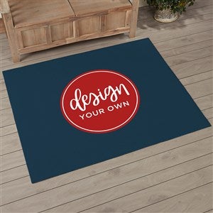 Design Your Own Personalized 48quot; x 60quot; Area Rug- Navy Blue - 33965-NB