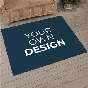 Design Your Own Personalized 48quot; x 60quot; Area Rug- Navy Blue - 33965-NB