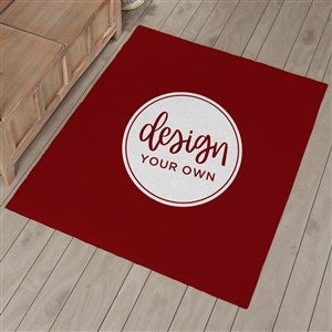 Design Your Own Personalized 48quot; x 60quot; Area Rug- Burgundy - 33965-BU