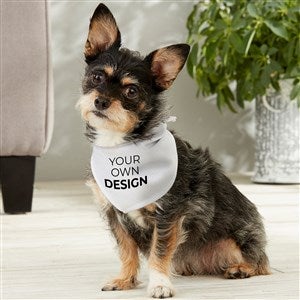 Design Your Own Personalized Small Dog Bandana- White - 33987-W