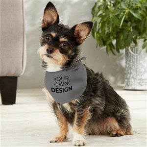 Design Your Own Personalized Small Dog Bandana- Grey - 33987-G