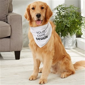 Design Your Own Personalized Large Dog Bandana- White - 33989-W