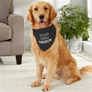 Design Your Own Personalized Large Dog Bandana- Black - 33989-B