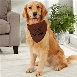 Design Your Own Personalized Large Dog Bandana- Brown - 33989-BR