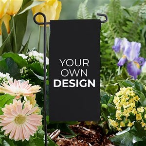 Design Your Own Personalized Mini Garden Flag- Black - 34014-B