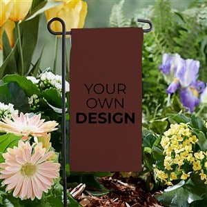 Design Your Own Personalized Mini Garden Flag- Brown - 34014-BR