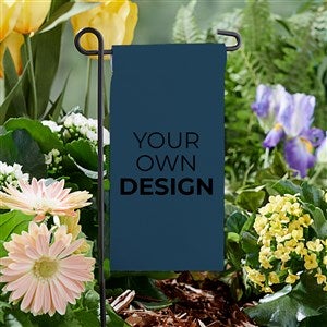 Design Your Own Personalized Mini Garden Flag- Navy Blue - 34014-NB