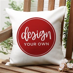 Design Your Own Personalized 16quot; Outdoor Throw Pillow- White - 34016-W