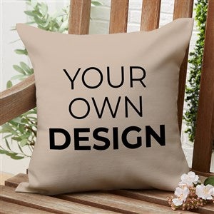 Design Your Own Personalized 16quot; Outdoor Throw Pillow- Tan - 34016-T