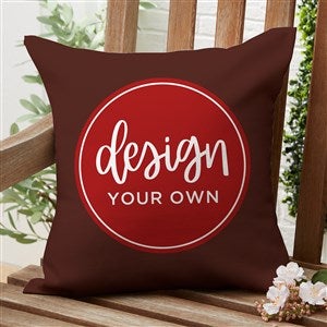 Design Your Own Personalized 16quot; Outdoor Throw Pillow- Brown - 34016-BR