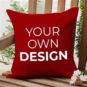 Design Your Own Personalized 16quot; Outdoor Throw Pillow- Burgundy - 34016-BU