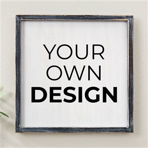 Design Your Own Personalized 12quot; x 12quot; Blackwashed Barnwood Frame Wall Art - 34041-B