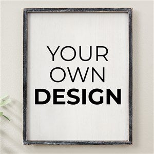 Design Your Own Personalized 14quot; x 18quot; Black Washed Barnwood Frame Wall Art - 34042-B