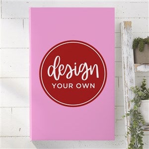 Design Your Own Personalized Vertical 12quot; x 18quot; Canvas Print- Pastel Pink - 34043-P