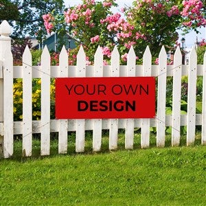 Design Your Own Personalized Small Banner - Red - 34045-R