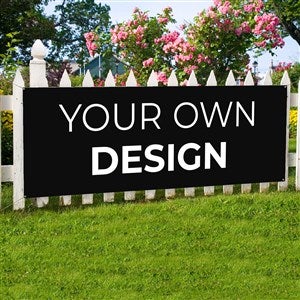 Design Your Own Personalized Large Banner - Black - 34046-B