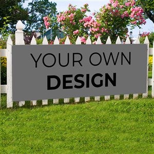 Design Your Own Personalized Large Banner - Grey - 34046-G