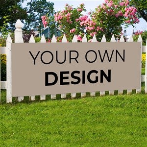 Design Your Own Personalized Large Banner - Tan - 34046-T