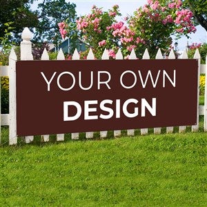 Design Your Own Personalized Large Banner - Brown - 34046-BR