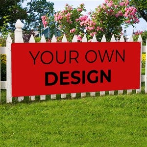 Design Your Own Personalized Large Banner - Red - 34046-R