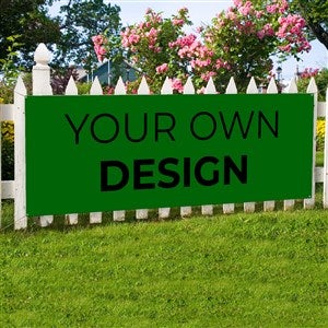 Design Your Own Personalized Large Banner - Green - 34046-GR