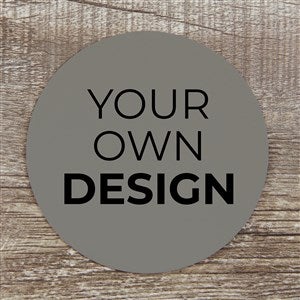 Design Your Own Personalized Paper Coasters- Grey - 34048-G