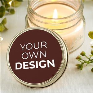 Design Your Own Personalized Mason Jar Candle Favors- Brown - 34049-BR