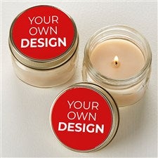 Design Your Own Personalized Mason Jar Candle Favors- Red - 34049-R