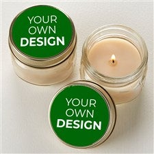 Design Your Own Personalized Mason Jar Candle Favors- Green - 34049-GR