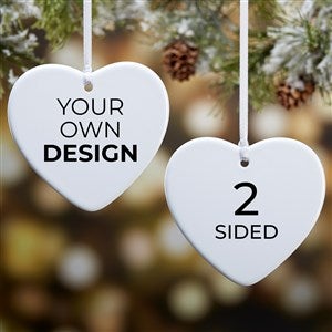 Design Your Own Personalized 2-Sided Glossy Heart Ornament - 34075